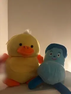 アヒルとコッシーのぬいぐるみ！