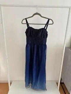 キャミワンピース ネイビー スパンコール