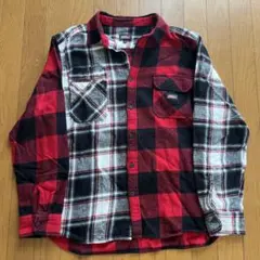 Dickies フランネル長袖シャツ XL 赤黒チェック