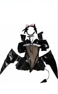 悪魔の羽根付き セクシー黒コスプレ衣装 Sサイズ
