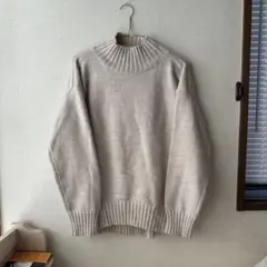 リブ編みハイネックセーター S GU