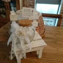 あーちゃん様☆専用ピック付きボトルアレンジ☆レース☆ドライフラワー