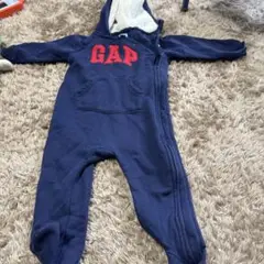GAP ネイビー フード付きロンパース