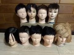 【まとめ売り】カット練習用マネキンヘッド 9体セット トレーニング用