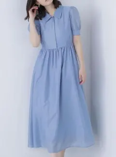 【新品】ナチュラルビューティーベーシック シアーシャツワンピース