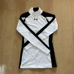 UNDER ARMOUR ハイネック長袖シャツ ホワイト/ブラック