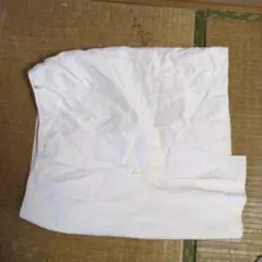 ホワイト綿生地 無地巻きスカート