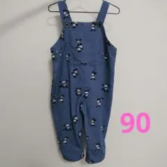 ミッキーマウス デニムオーバーオール 90