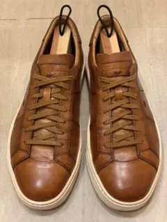 Santoni サントーニ【26.0】レザースニーカー ブラウン 茶 イタリア製 Santoni サントーニ【26.0】レザースニーカー ブラウン 茶