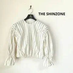美品 THE SHINZONE ストライプシャーリングブラウスのサムネイル