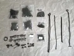 ハンドメイド資材　まとめ売り　Tピン　９ピン　チェーン　イヤリング　金古美