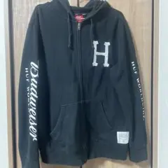 HUF Budweiser フルジップパーカー黒　HUF