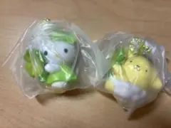 ま*読様 サンリオ よつばのクローバーマスコット ハローキティ　ポムポムプリン