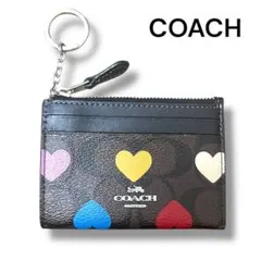 【極美品】COACH ミニ スキニー ID ケース コインケース ハート