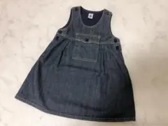 【美品】プチバトー 24m／86cm ジャンパースカート ワンピース