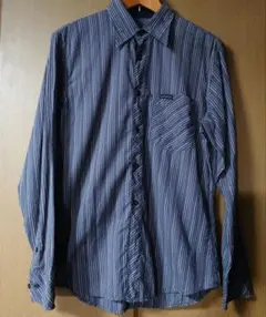 カルバンクライン ストライプ長袖シャツ　Mサイズ
