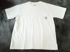 ノースフェイス　バックアンダーロゴ刺繍　Tシャツ　ホワイト　L
