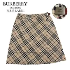 BURBERRY BLUE LABEL スカート ノバチェック ホースロゴ 金具