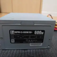 玄人志向 KRPW-L5-600W/80+ 電源ユニット 本体
