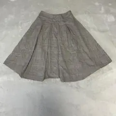 《人気》 ビームスハート グレー チェック スカート レディース (S)