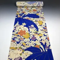 正絹 アンティーク 古布 羽織？ 反物 花模様 洗い張り リメイク ハンドメイド