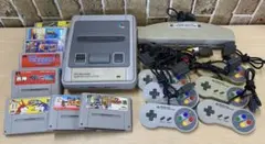 ジャンク SFC スーパーファミコン コントローラー×6 マルチタップ ソフト付