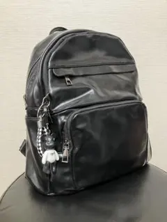 [POPOBE] ポポべ レザーリュックBK