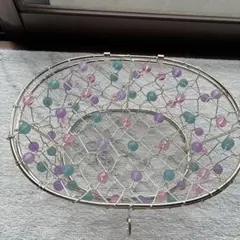 カラフルビーズ付きバスケット