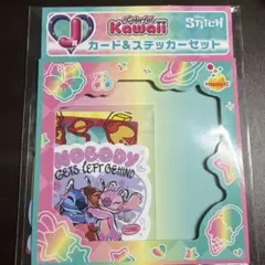 Disney Stitch カード&ステッカーセット