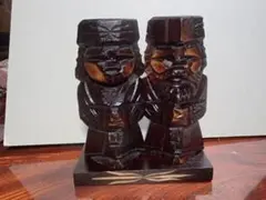 アイヌ置物 アイヌの置物 日本 北海道 中古品 状態良し 台有 高さ30cm×幅