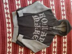 ロゴデザイン フルジップパーカー グレー