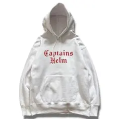 美品 CAPTAINS HELM ロゴ スウェット パーカー M ホワイトのサムネイル