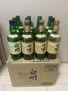 白州12年9本と山崎12年3本空瓶 700ml 合計12本セット サントリーのサムネイル