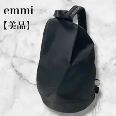 【美品】emmi エミ 2way 撥水 リュック バックパック ブラックのサムネイル