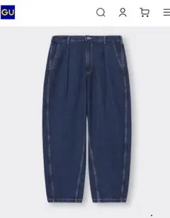 ［GU］＊デニムカーブタックパンツ＊BLUE / S（股下約65㎝）のサムネイル