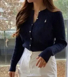 ラルフローレンケーブルニットカーディガン