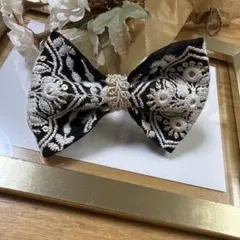 インド刺繍リボン ヘアアクセサリー ハンドメイド