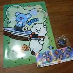 くら寿司BT21 A4クリアファイル　アクリルステッカーセット　KOYA