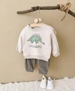 シーイン　恐竜スウェットセットアップ　shein 80㎝90㎝　美品