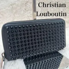 ✨良品✨クリスチャンルブタン　長財布　レザー　スタッズ　パネトーネ　黒