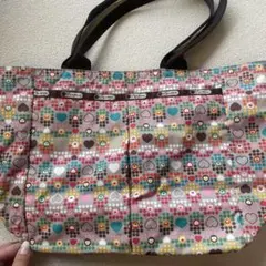 シ*ラ様 カラフルハートデザイン トートバッグ