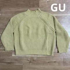GU イエローハイネックセーター M