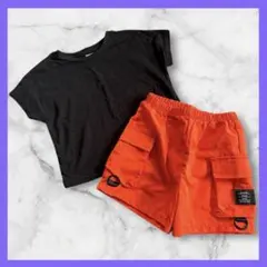 ベビー服 半袖 シャツ トップス 短パン ハーフパンツ セットアップ 80サイズ