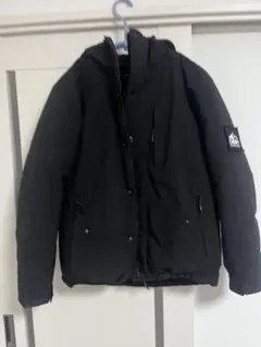 CAMP7 ブラックダウンジャケット フード付き