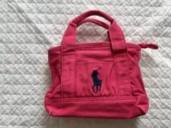 【POLO RALPH LAUREN】　ピンク【ミニトートバック】