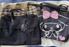 ananボストンバッグ&格子柄旅行バッグ & マイメロバッグ(大)のサムネイル