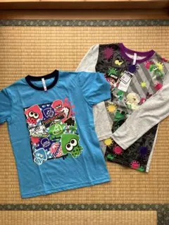 スプラトゥーン パジャマ半袖・長袖セット　140 ズボンなし