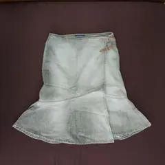 【新品・未着用】バーバリー・ブルーレーベル　デニム　巻きスカート　裏チェック