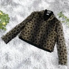 【PINORE】 シアー ブラウス 黒 ゴールド 40/Lのサムネイル