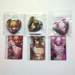 天使 缶バッジ トレカ 6点セット 地獄のどこが悪い? くじ引き堂 1周年